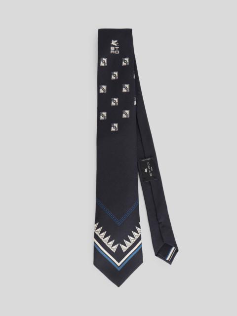 Etro GEOMETRIC DESIGN SILK TIE