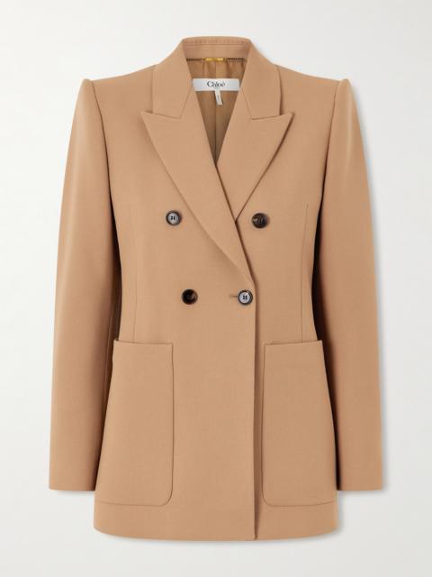 Chloé Double-breasted Wool-gabardine Blazer