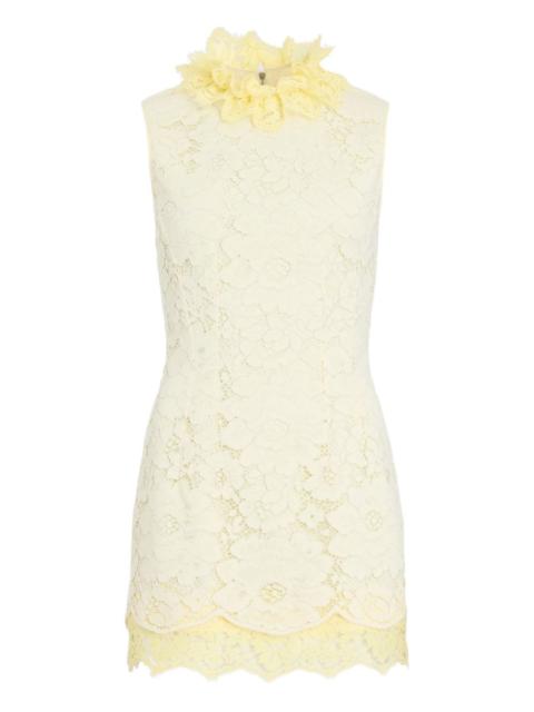 PATOU lace ruffled mini dress