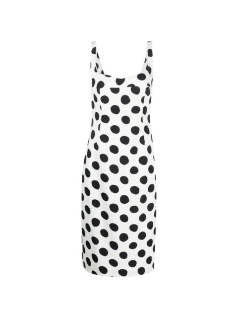 Marni polka dot-print sleeveless midi dress