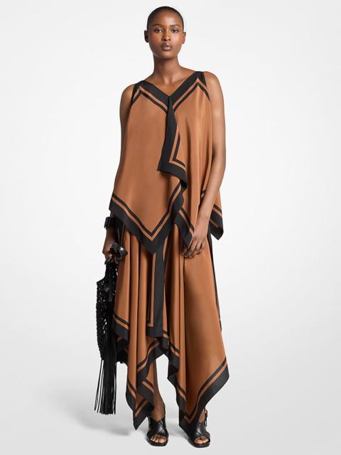 MICHAEL KORS COLLECTION Silk Crepe De Chine Scarf Top