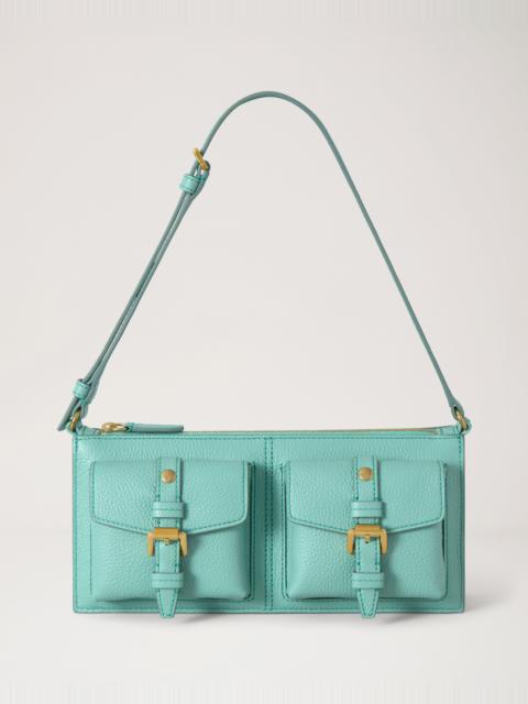 Mulberry Mini Roxanne Shoulder Bag Marina Blue Small Classic Grain