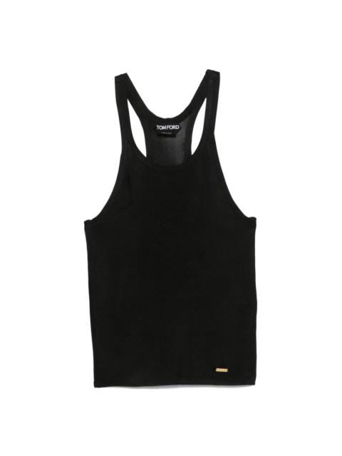 logo-plaque tank top