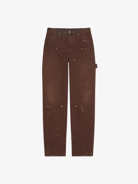 CARPENTER PANTS IN DESTROYED COTTON
