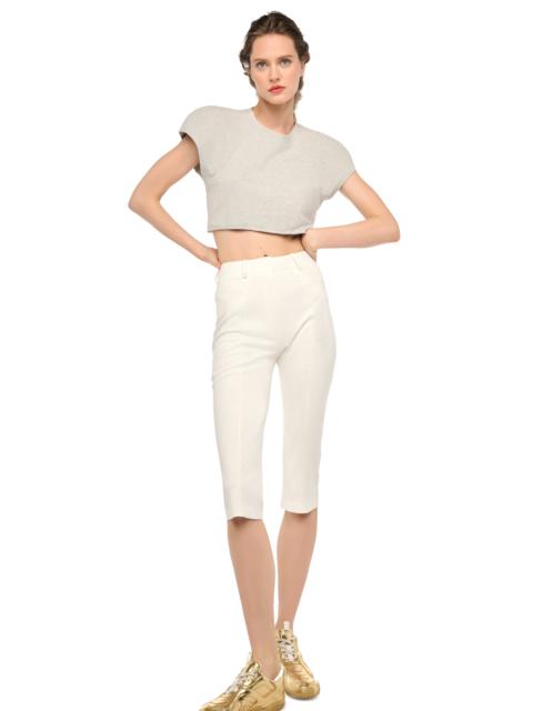 NORMA KAMALI CAP SLEEVE BOMBER CROPPED TOP