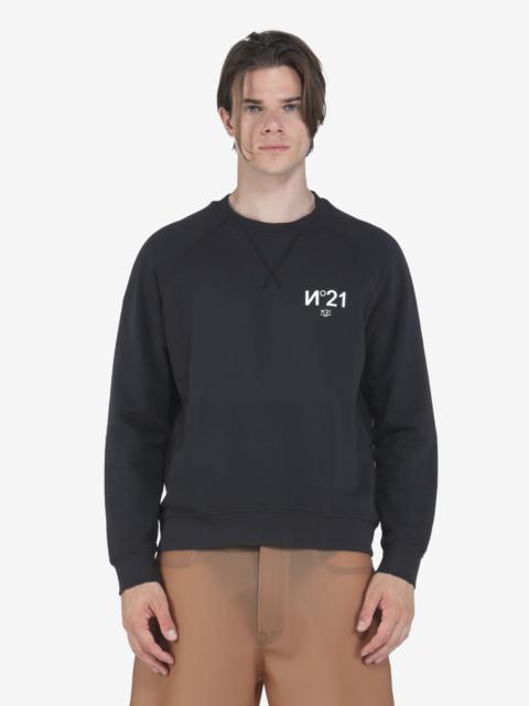 N°21 LOGO-PRINT COTTON SWEATSHIRT