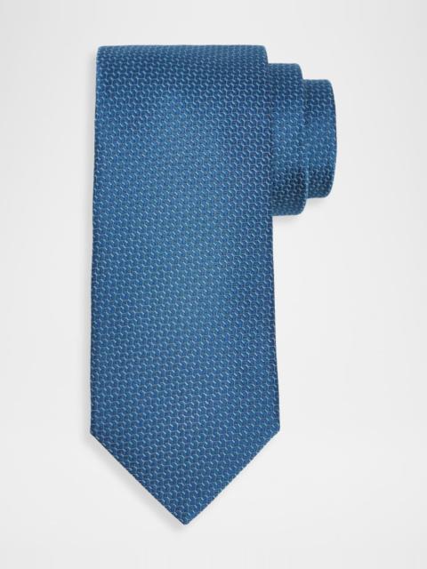 Canali Men & apos;s Tonal Jacquard Silk Tie