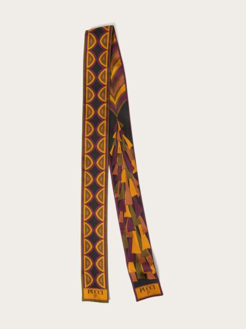 PUCCI MIXED PRINT SILK BANDEAU