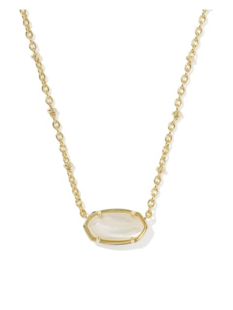 KENDRA SCOTT Tiger Striped Elisa Gold Short Pendant Necklace