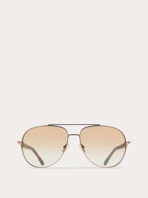 FERRAGAMO Aviator frame sunglasses