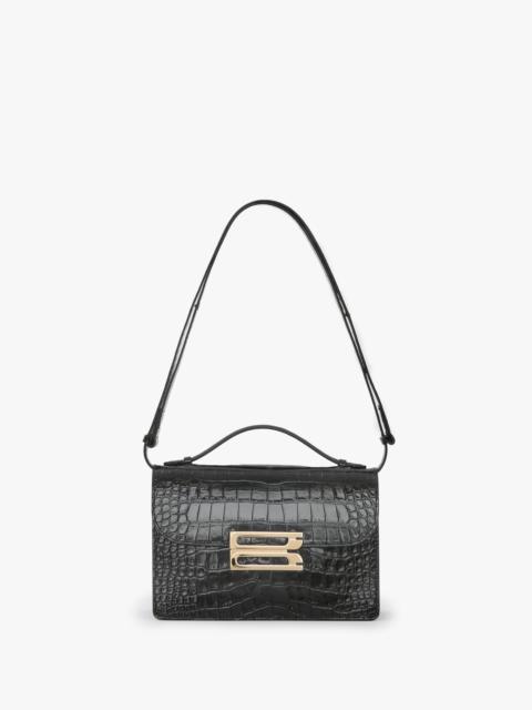 Victoria Beckham Dorian Bag In Embossed Black Leather