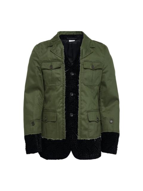 Comme des Garçons Homme Plus Polyester Velvet Raised Dot Pattern Jacket
