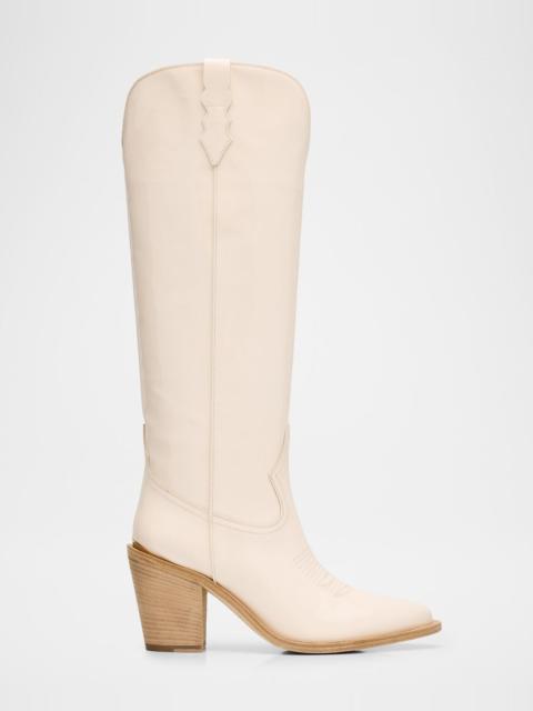 PARTLOW Coco Patent Western Knee Boots