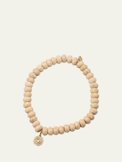 SYDNEY EVAN Evil Eye Charm & Jasper Bead Bracelet