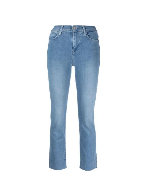 raw-cut cropped jeans