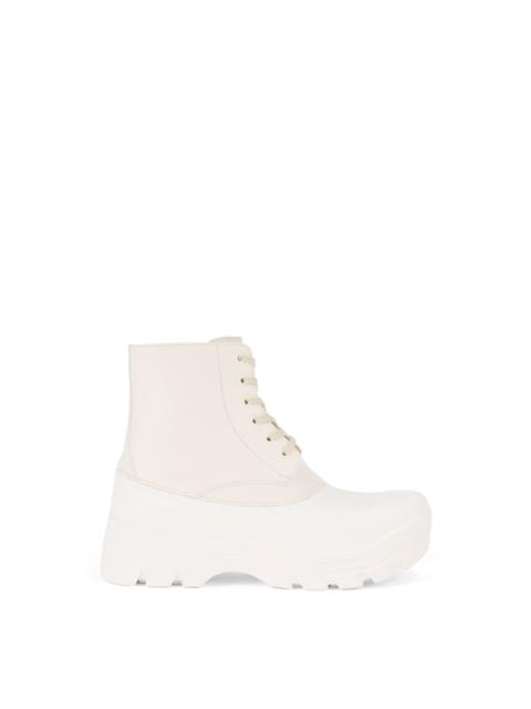 Loewe Field lace-up bootie in nubuck and rubber