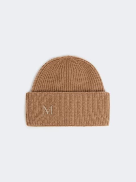 Max Mara Rib-knit cashmere beanie hat - CAMEL