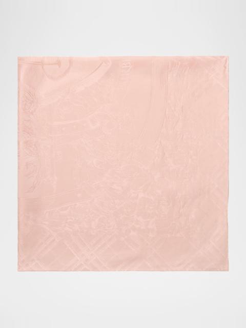 Burberry Floral EKD Crest Silk Scarf
