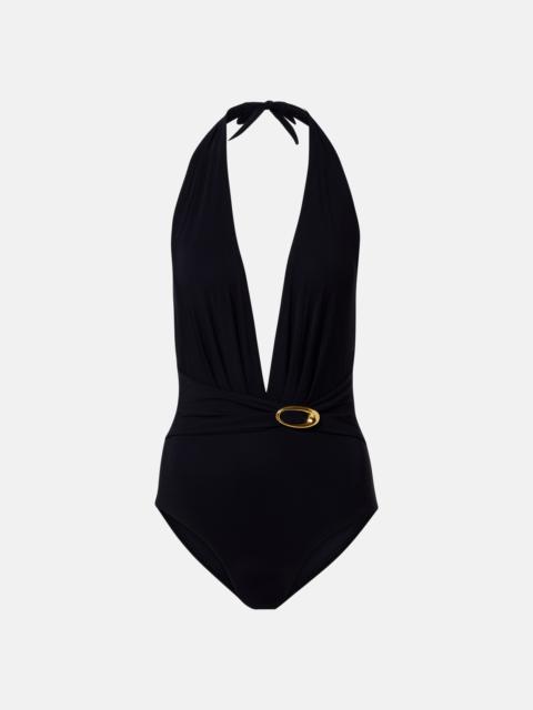 KARLA COLLETTO Solid embellished swimsuit