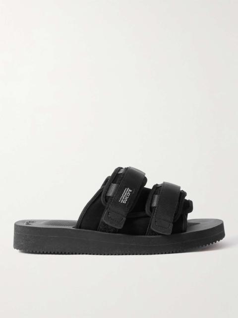 Suicoke Moto-VS Webbing-Trimmed Suede Sandals