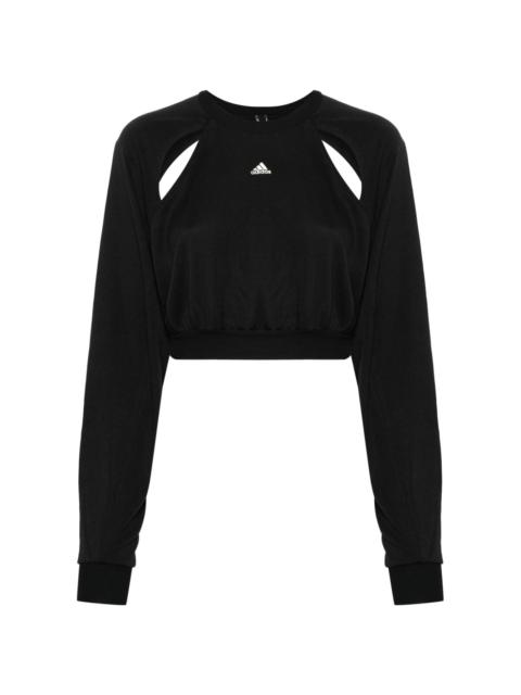 cut-out cropped sweatshirt