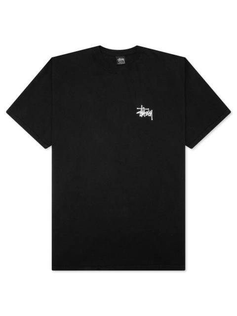 Stüssy BASIC STUSSY PIG. DYED TEE - BLACK