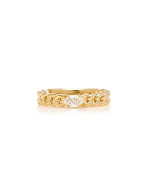 ANITA KO 18K Yellow Gold Diamond Chain Link Ring gold