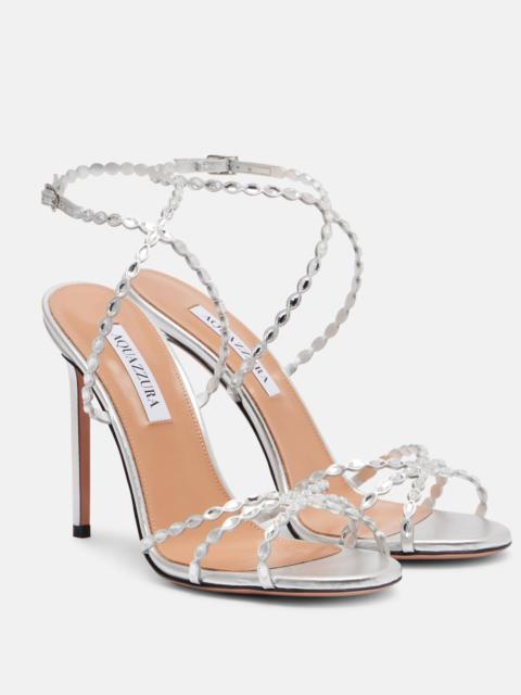 AQUAZZURA Love Struck 85 embellished leather sandals