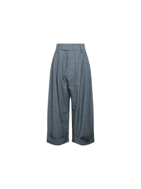 VAQUERA Wide Leg Plaid Trousers