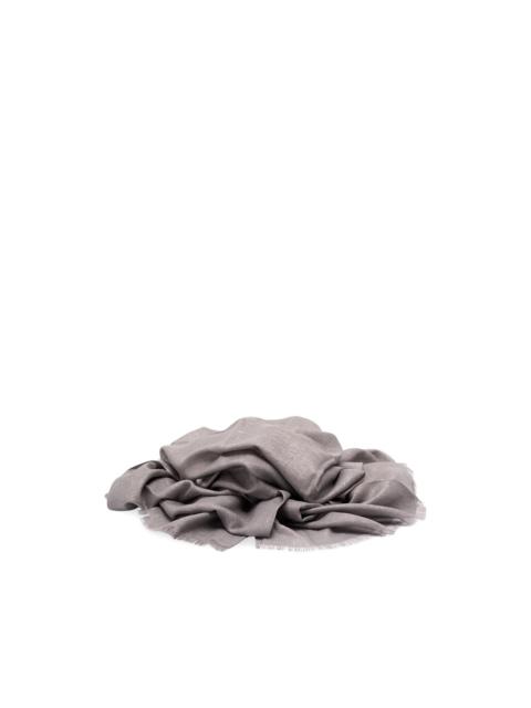 Brunello Cucinelli metallic-thread frayed scarf