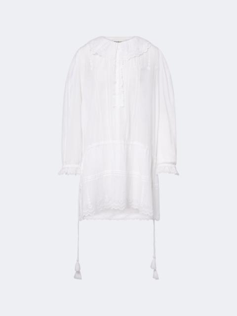 Isabel Marant Étoile Lenora embroidered cotton voile minidress
