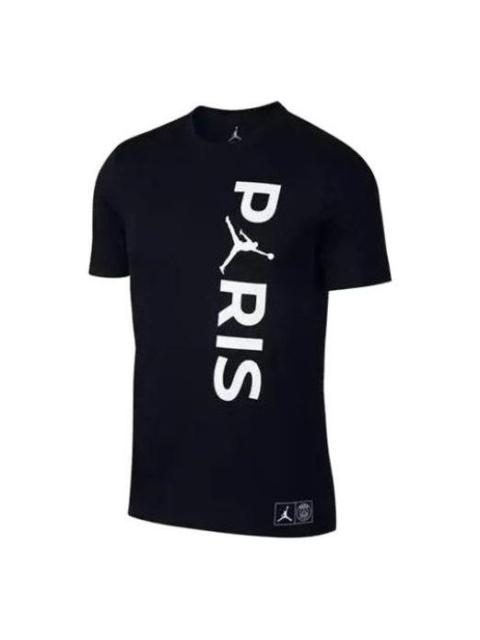 Jordan Air Jordan x PSG Word Mark T-Shirts 'Black' BQ4278-010