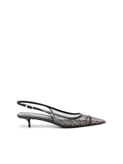 SAINT LAURENT 30mm Oxalis slingback pumps