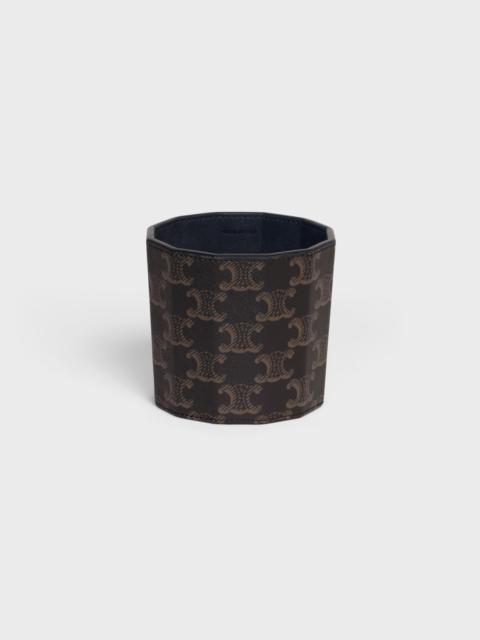 CELINE Candle Case in Triomphe Canvas and Calfskin