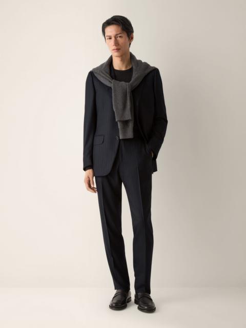 ZEGNA DARK GREY WOOL SUIT