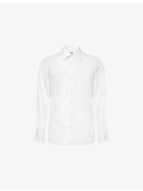TOM FORD Slim-Fit Long-Sleeves Cotton-Poplin Shirt