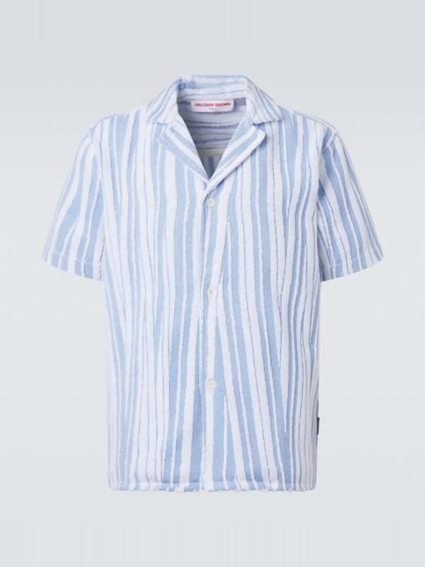 ORLEBAR BROWN Howel striped cotton toweling shirt