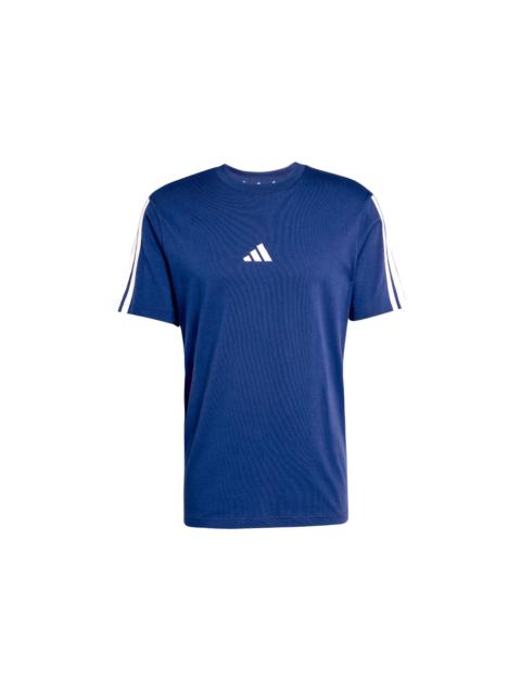 adidas adidas Essentials 3-Stripes Single Jersey T-Shirt Dark Blue White