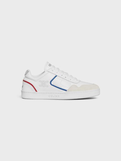 CELINE CT-10 CELINE TRAINER LOW LACE-UP SNEAKER in CALFSKIN, LAMINATED CALFSKIN AND SUEDE CALFSKIN