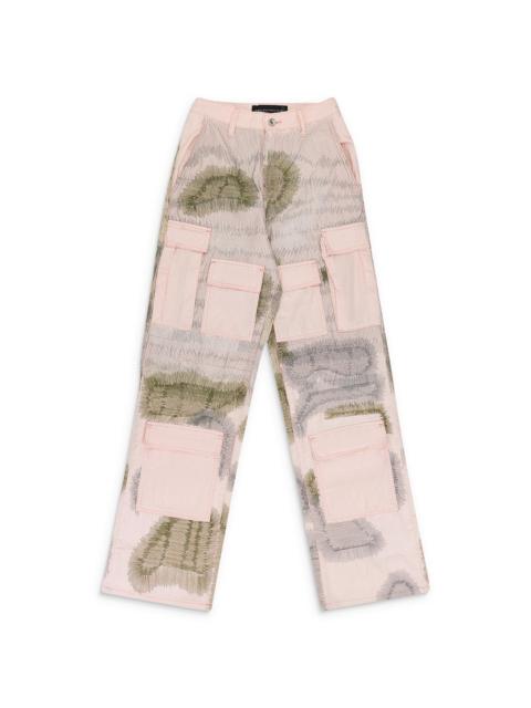 WHO DECIDES WAR Darning Pocket Pants "Pink" 1120620015SS24