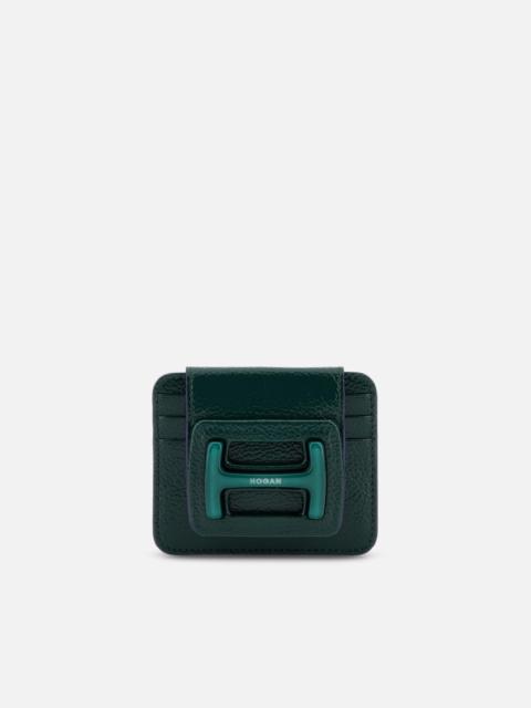 HOGAN Credit Card Holder Green Blue