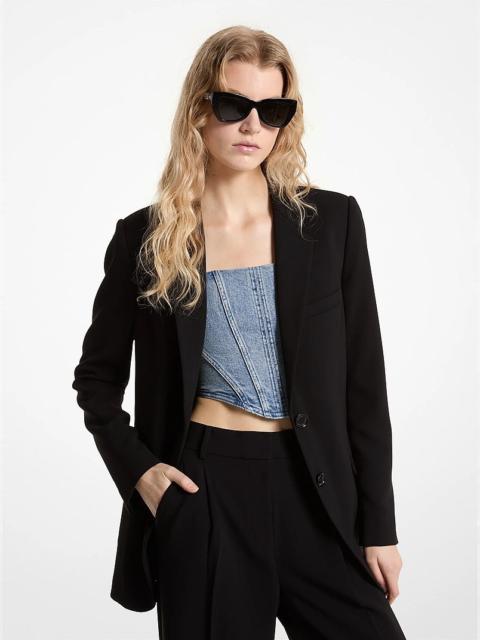 MICHAEL KORS Crepe Boyfriend Blazer