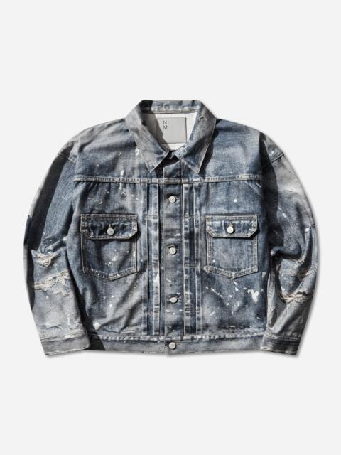 Junya Watanabe MAN Men's New Manual Printed Denim Jacket Indigo