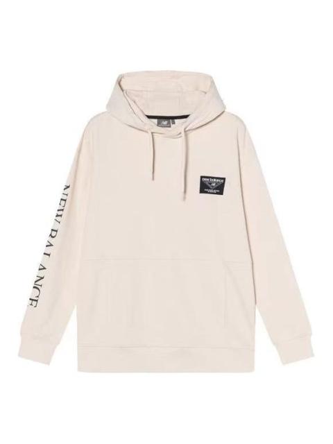 New Balance New Balance Casual Letters Print Hoodie 'Cream White' NC943021-CRE