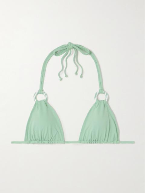 MARYSIA Del Mar Embellished Triangle Bikini Top