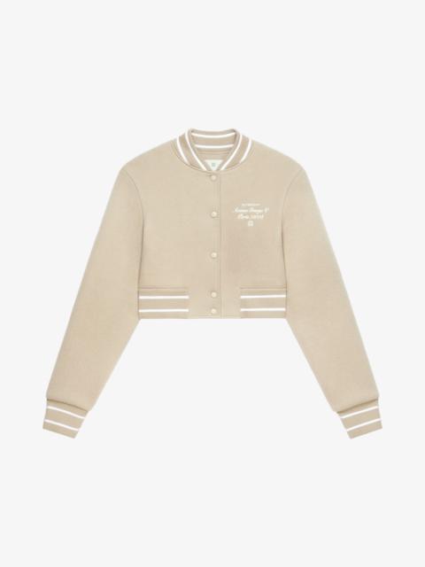 Givenchy CROPPED VARSITY JACKET IN WOOL