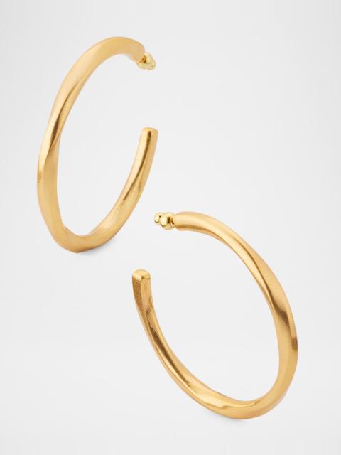 Cult Gaia Dakota Hammered Twist Hoop Earrings