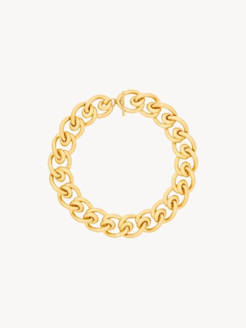 SAINT LAURENT COILED CHAIN NECKLACE IN METAL