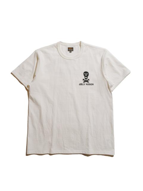 The Real McCoys MC25004 Military Tee / Jolly Roger, Best Damn Group White