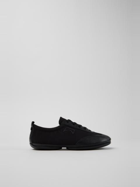 CAMPER Right Nina Black Textile and Leather Sneakers for Women.